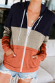 Tesora- New long sleeve matching color hoodie cardigan for women with zipper pockets