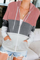 Tesora- New long sleeve matching color hoodie cardigan for women with zipper pockets
