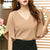 Butterfly Sleeve Casual Solid Chiffon Shirt