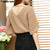 Butterfly Sleeve Casual Solid Chiffon Shirt