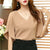 Butterfly Sleeve Casual Solid Chiffon Shirt